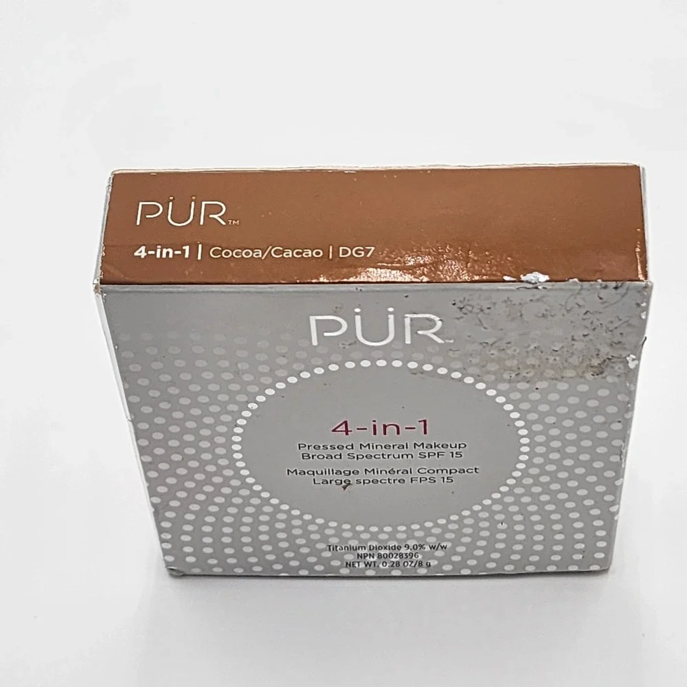 PUR 4 In 1 Pressed Mineral Makeup Broad‎ Spectrum Cocoa DG7 SPF 15 New in Box